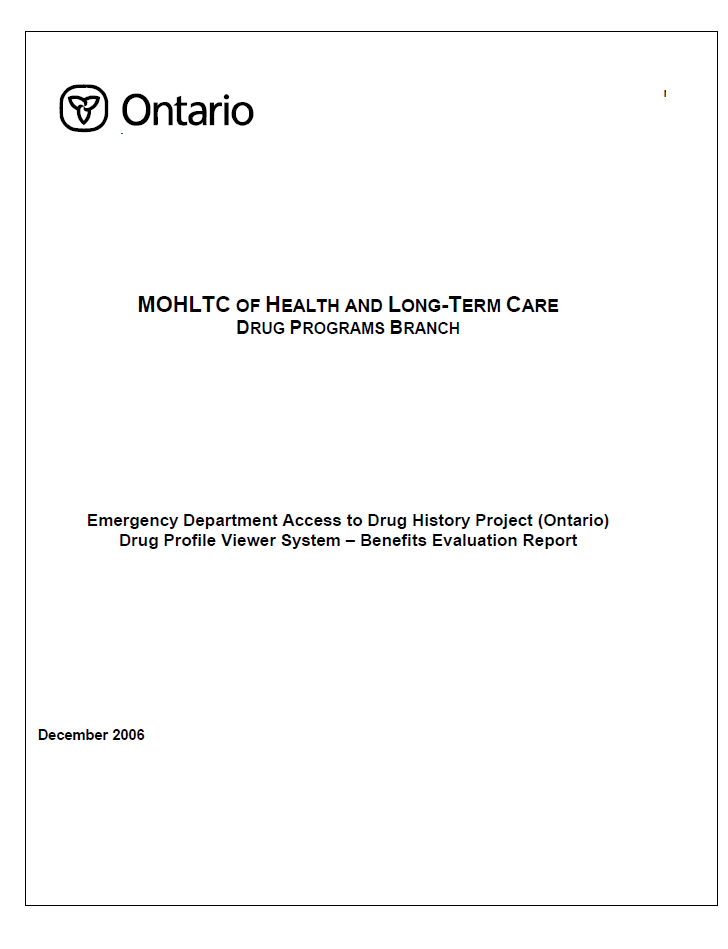 emergency-department-access-to-drug-history-project-ontario-drug